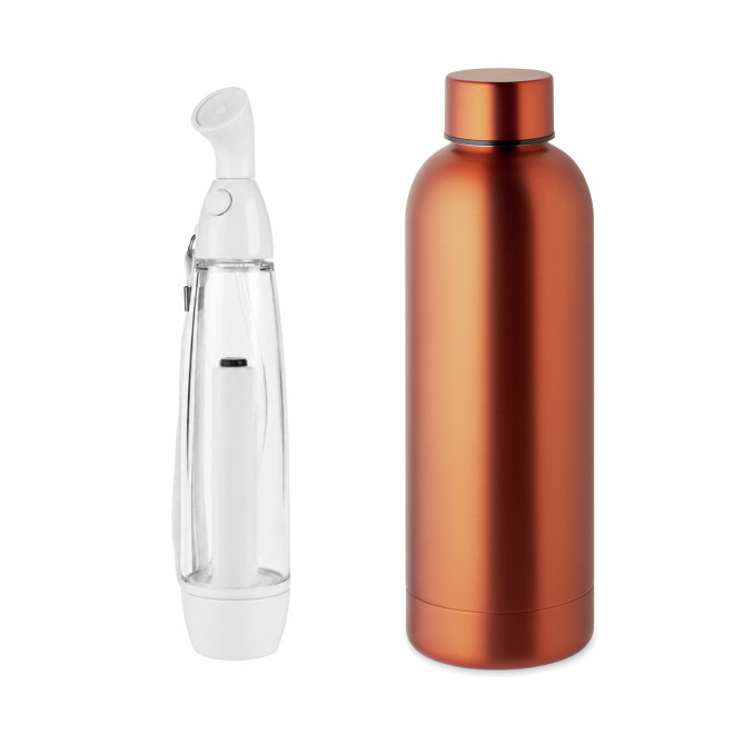 SET BOUTEILLE ET BRUMISATEUR PUBLICITAIRE 'CANY' - orange