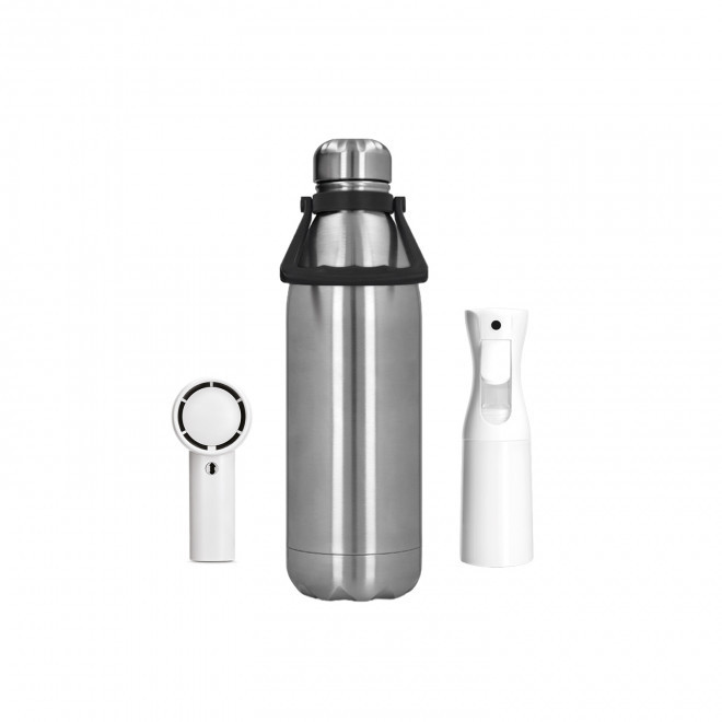 SET FRAICHEUR BOUTEILLE PERSONNALISABLE 'HYDRWA' - blanc