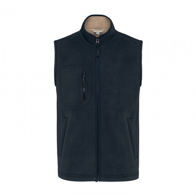 BODYWARMER POLAIRE SHERPA PERSONNALISABLE 'POLROX' - bleu marine