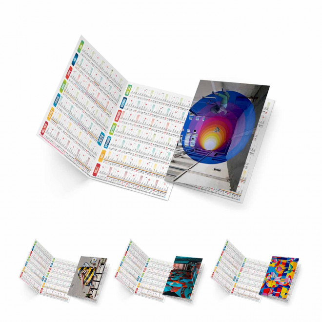 CALENDRIER POCHE ILLUSTRE PERSONNALISABLE 'FOLDO' - art
