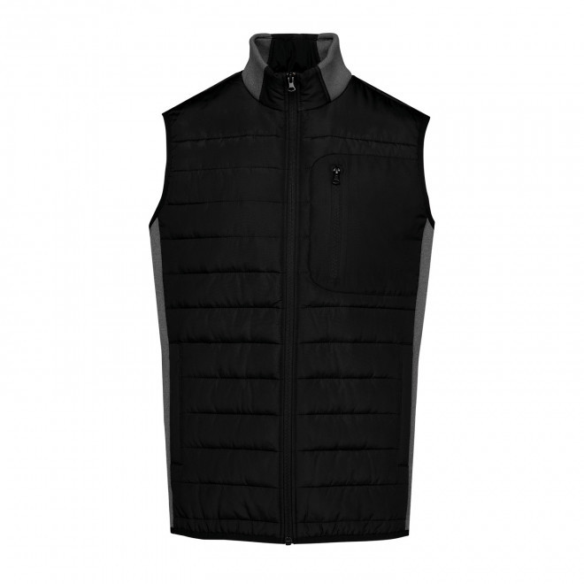 BODYWARMER HOMME BI-MATIERE PERSONNALISABLE 'DUOKA' - noir