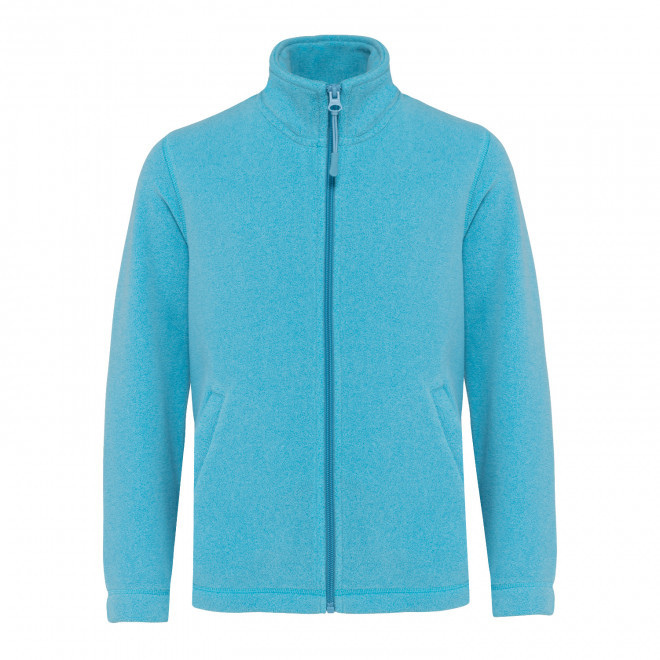 POLAIRE ZIPPE ENFANT PERSONNALISABLE 'KARIPOL' - bleu ciel chiné