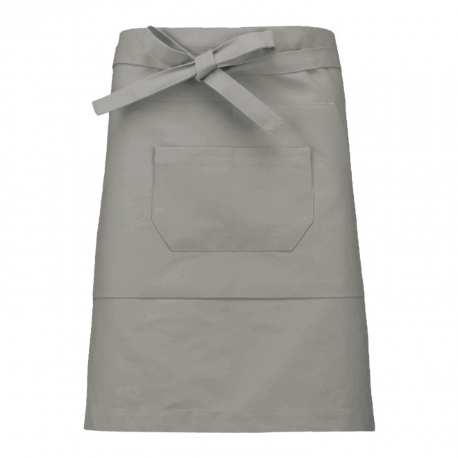 TABLIER MI-LONG KARIBAN PERSONNALISABLE 'BANTAB' - gris clair