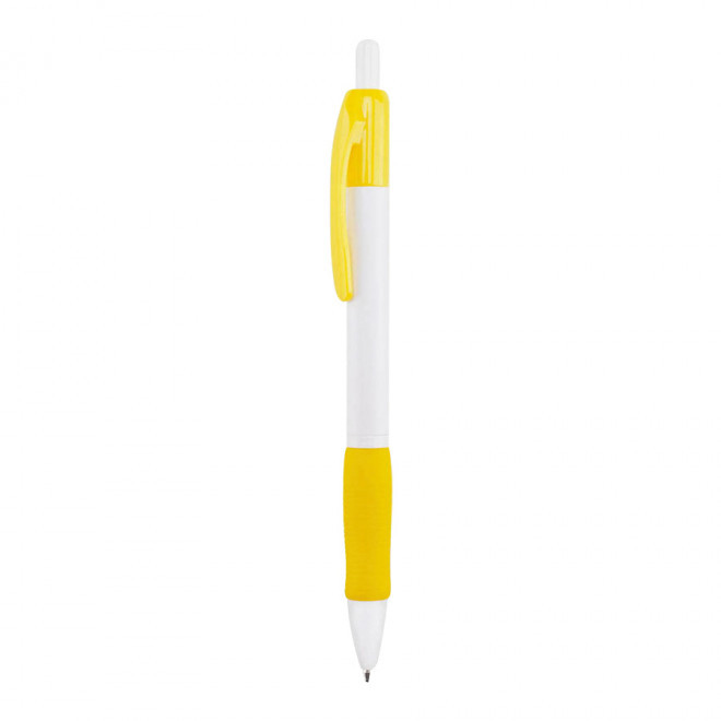 STYLO PERSONNALISE 'ALASSIO' CORPS BLANC - jaune