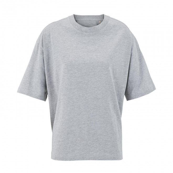 T-SHIRT OVERSIZE PERSONNALISÉ FEMME 180G 'BOXY' - gris chiné clair
