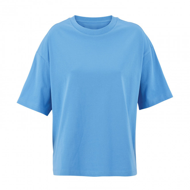 T-SHIRT OVERSIZE PERSONNALISÉ FEMME 180G 'BOXY' - bleu azur