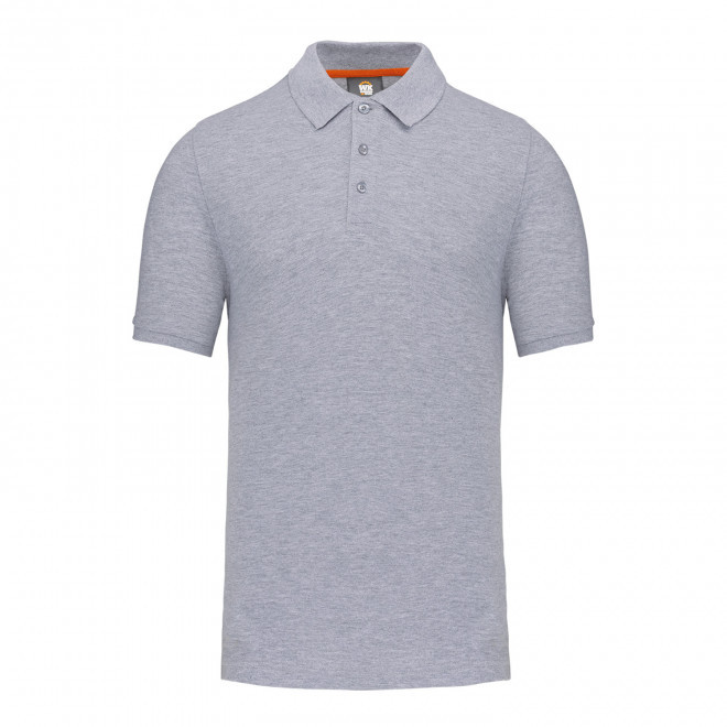 POLO DE TRAVAIL MIXTE PERSONNALISABLE 'STRUCTO' - gris clair