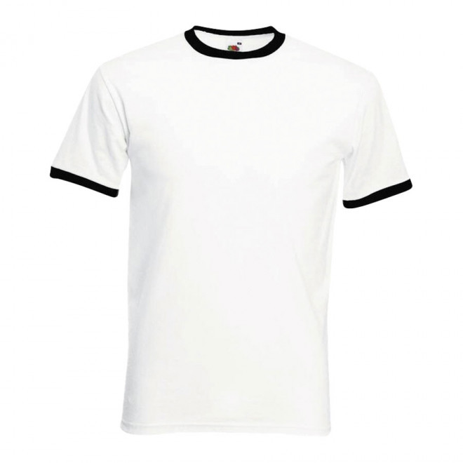 TEE-SHIRT BLANC PERSONNALISÉ 'JOHN' - blanc/noir