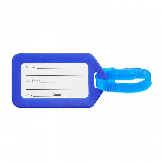 ETIQUETTE DE VOYAGE PERSONNALISABLE 'TROPICOOL' - bleu