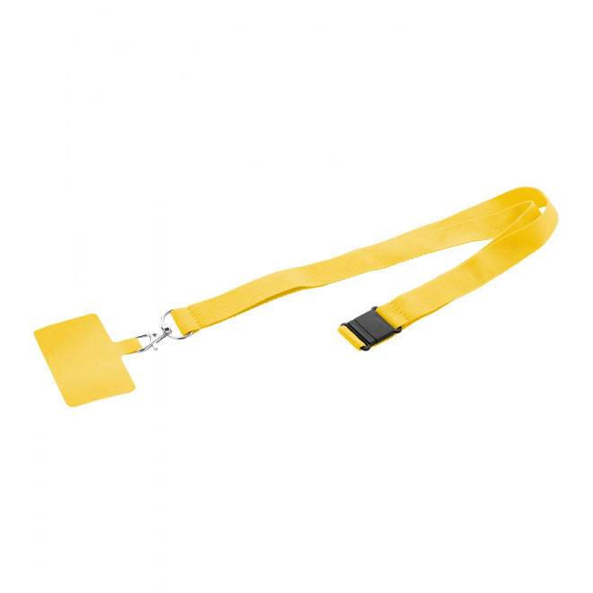 TOUR DE COU TELEPHONE PERSONNALISABLE 'BASICLAN COLOR' - jaune