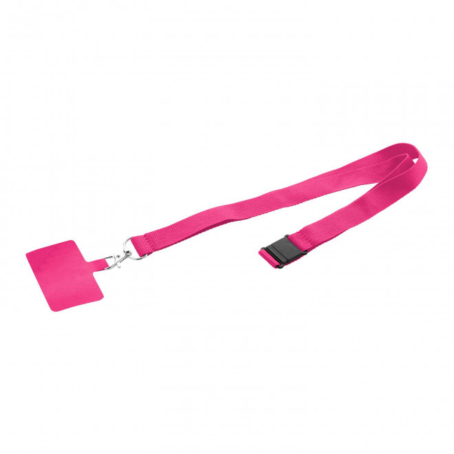 TOUR DE COU TELEPHONE PERSONNALISABLE 'BASICLAN COLOR' - rose