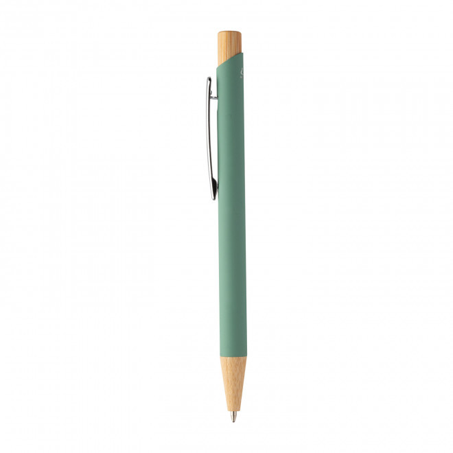 STYLO BILLE ALU RECYCLE BAMBOU PERSONNALISABLE 'DANI - vert