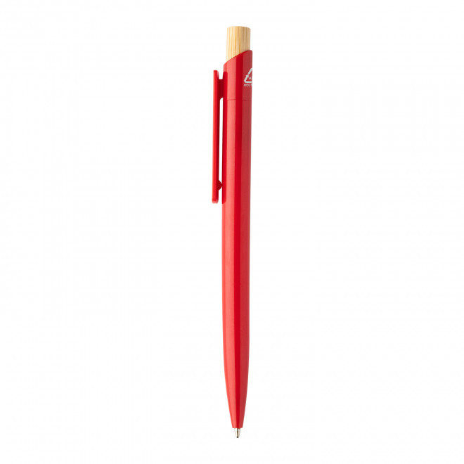 STYLO BILLE RABS ET BAMBOU PERSONNALISABLE 'ANDRATO' - rouge