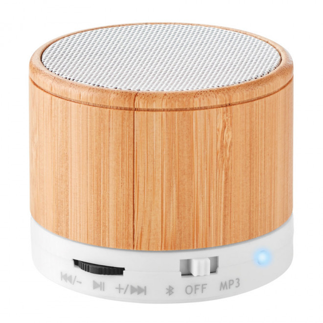 ENCEINTE BLUETOOTH® EN BOIS 3W PERSONNALISABLE 'NOVAWOOD' - blanc