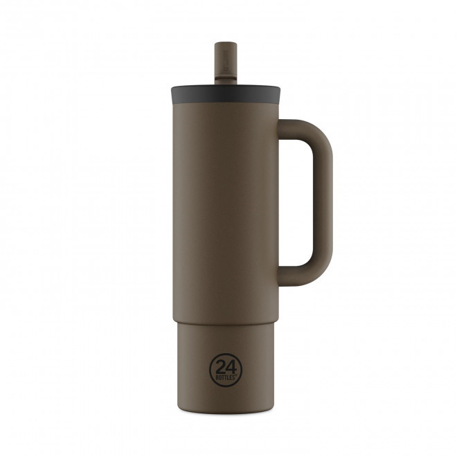MUG 800 ML PERSONNALISABLE 'STRAW CUP 24BOTTLES' - mocha