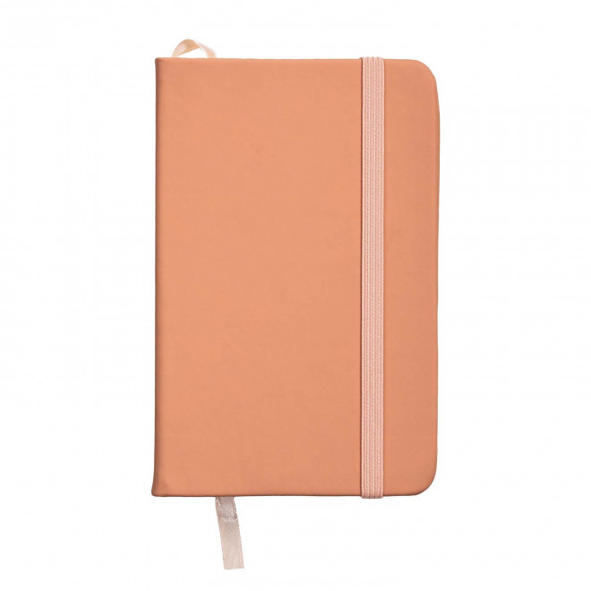 CARNET A6 EN PU PASTEL PERSONNALISABLE 'MARTIN' - rose