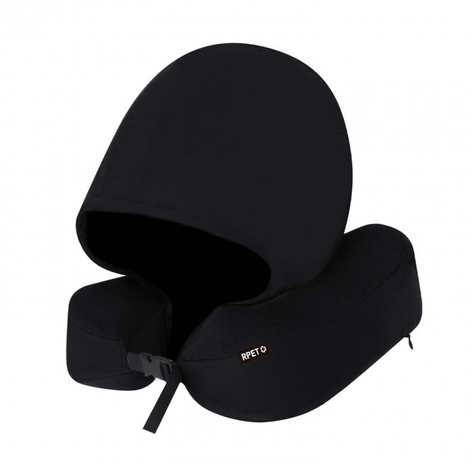 COUSSIN DE VOYAGE A CAPUCHE RPET PERSONNALISE 'DONUIT' - noir