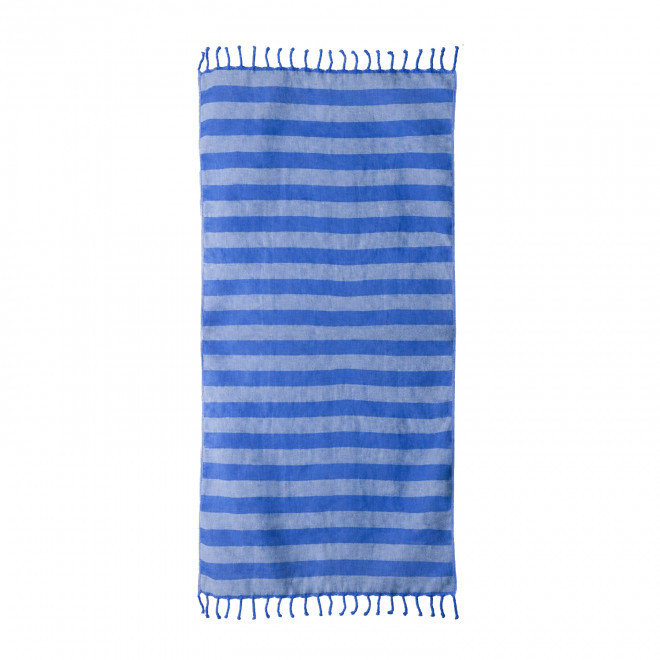 SERVIETTE PAREO/FOUTA PERSONNALISEE 'TEO' - bleu