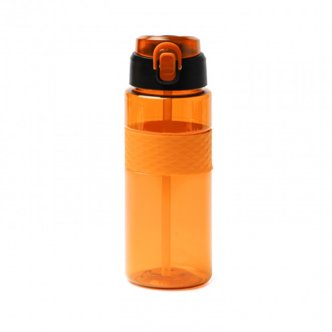 GOURDE RPET AVEC PAILLE 700ML PERSONNALISABLE 'DAYLY' - orange