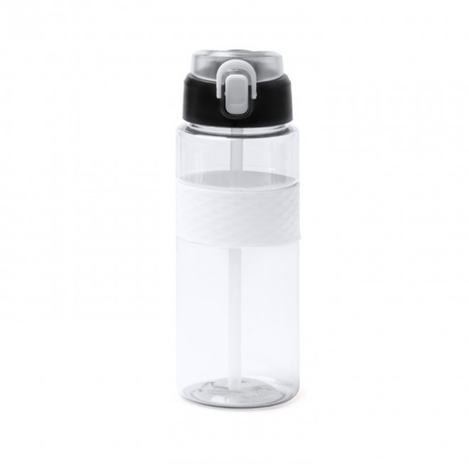 GOURDE RPET AVEC PAILLE 700ML PERSONNALISABLE 'DAYLY' - blanc