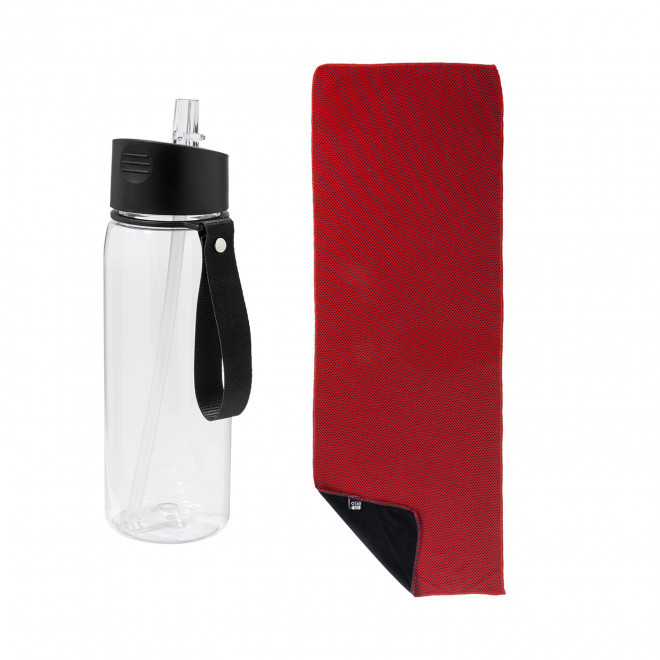 SERVIETTE RAFRAICHISSANTE PUBLICITAIRE 'FITMAX' - rouge