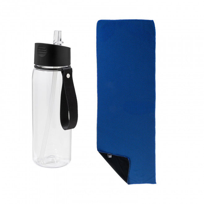 SERVIETTE RAFRAICHISSANTE PUBLICITAIRE 'FITMAX' - bleu