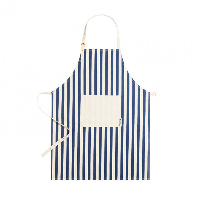 TABLIER RAYE PERSONNALISE 'KUIRTAL' - bleu marine