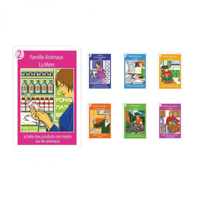 JEU DE 7 FAMILLES PUBLICITAIRE 'OLIVE' - développement durable