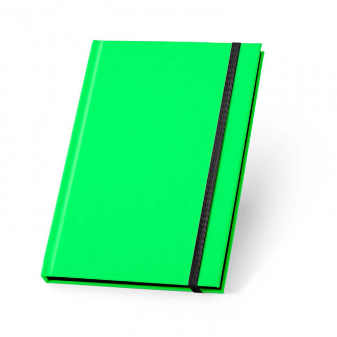 CARNET PERSONNALISABLE A5 EN PU FLUO 'TOMASO' - vert