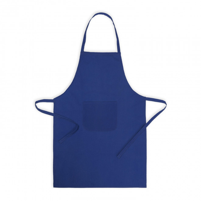 TABLIER 1 POCHE PERSONNALISABLE 'KELINE' - bleu 