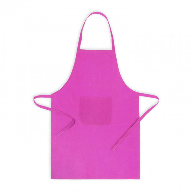 TABLIER 1 POCHE PERSONNALISABLE 'KELINE' - fuchsia