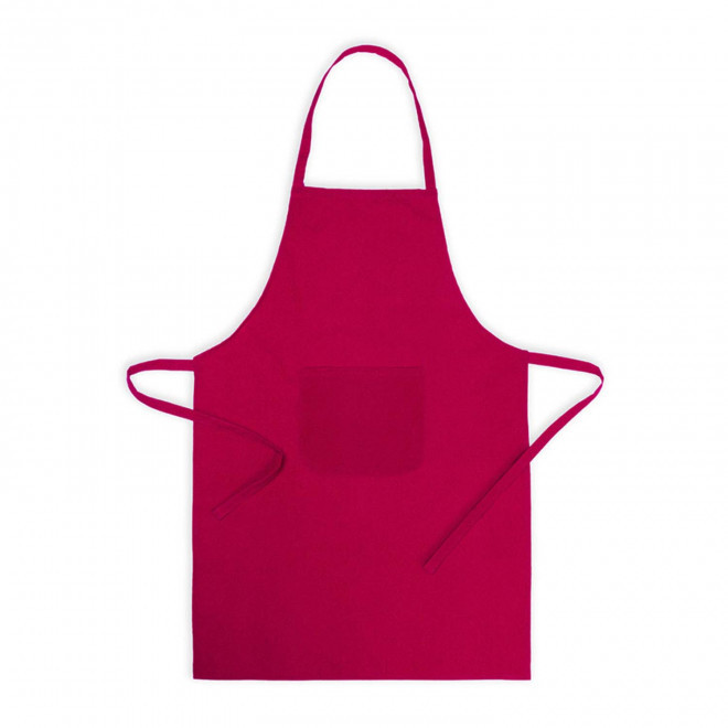 TABLIER 1 POCHE PERSONNALISABLE 'KELINE' - rouge