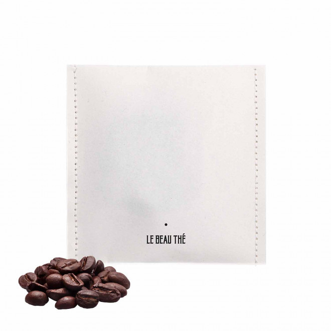 SACHET DE CAFE A INFUSER PERSONNALISABLE 'YUNN' - blanc