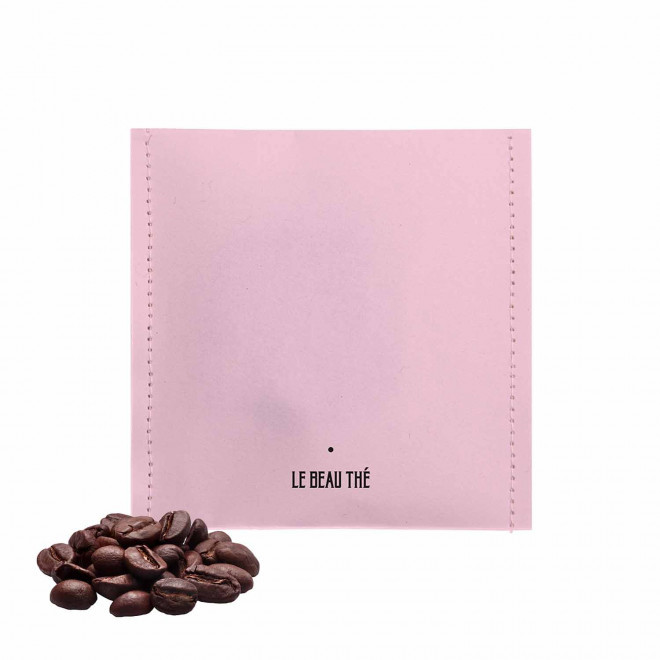 SACHET DE CAFE A INFUSER PERSONNALISABLE 'YUNN' - rose