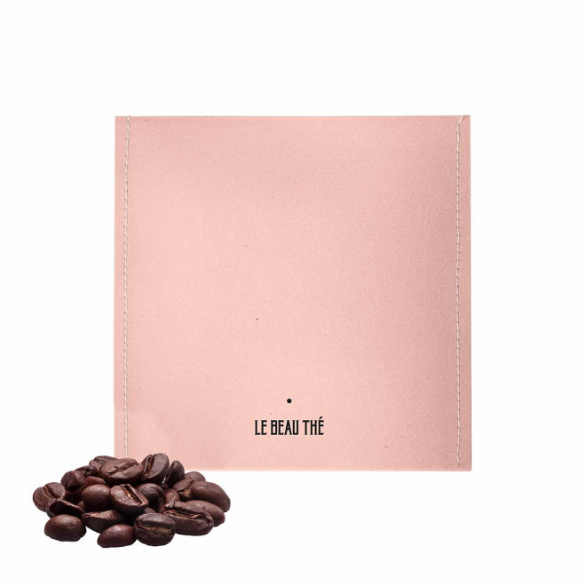 SACHET DE CAFE A INFUSER PERSONNALISABLE 'YUNN' - rose poudré