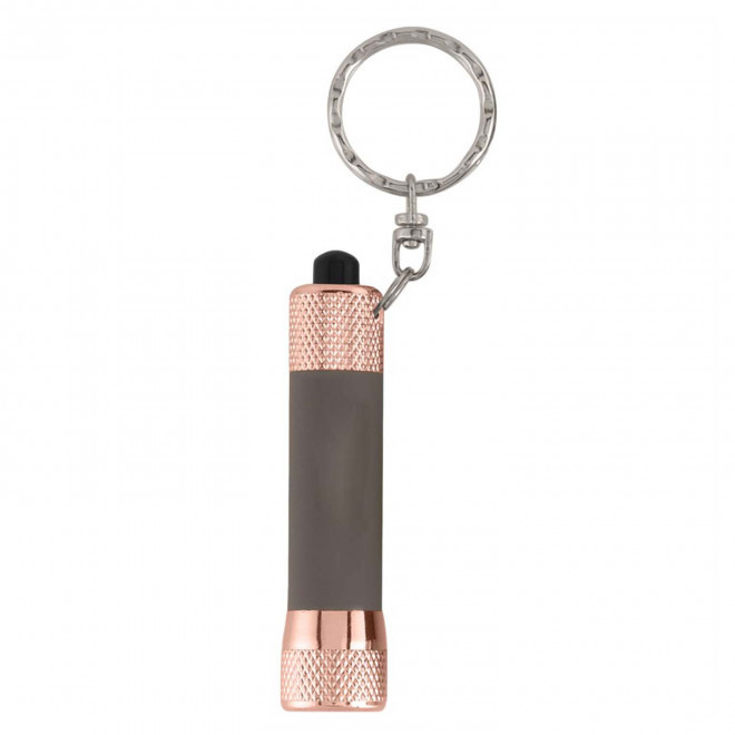 PORTE CLE LAMPE TORCHE PERSONNALISABLE 'VISTA TOUCH GOLD' - taupe