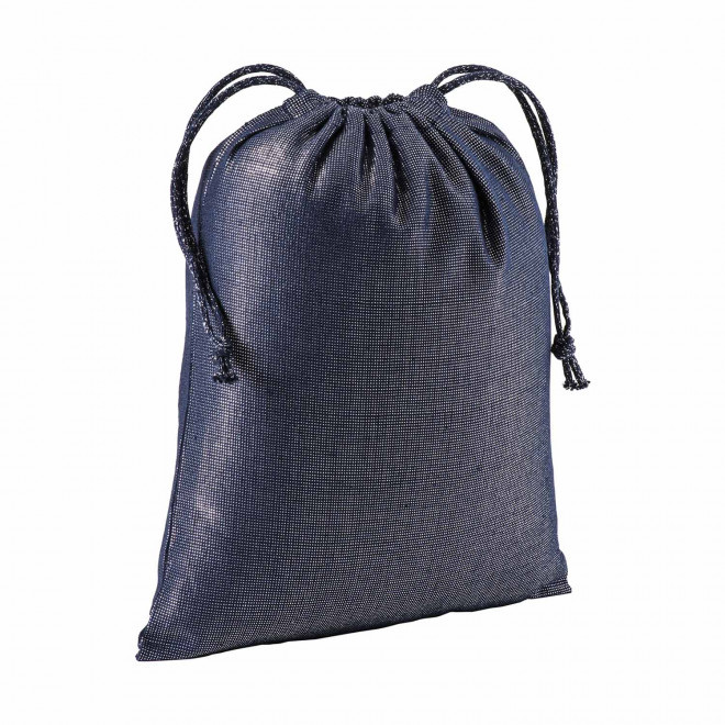 POCHON BRILLANT PERSONNALISABLE 'SHINITY COULEUR' - bleu marine