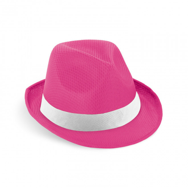 CHAPEAU AVEC BANDEAU PERSONNALISABLE 'BRAZ COULEUR' 4J - rose