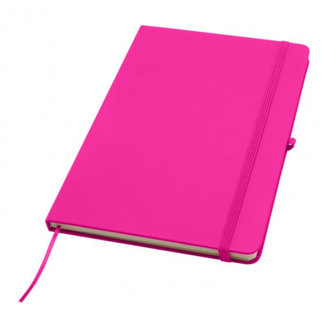 CARNET AVEC PORTE STYLO A5 PERSONNALISABLE 'TOMASO PLUS' - rose