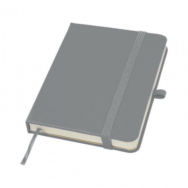 CARNET A6 AVEC PORTE STYLO PERSONNALISABLE 'MARTIN PLUS' - gris