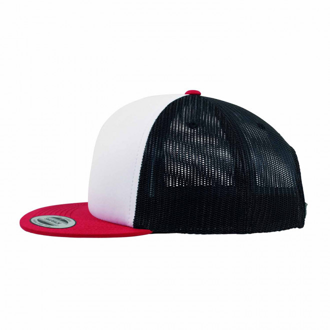 CASQUETTE TRUCKER PERSONNALISÉE PLATE 'FRITZ'  - noir/blanc/rouge
