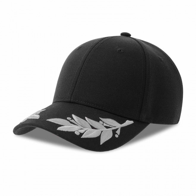 CASQUETTE 6 PANS PERSONNALISE 'LAURIER' - noir