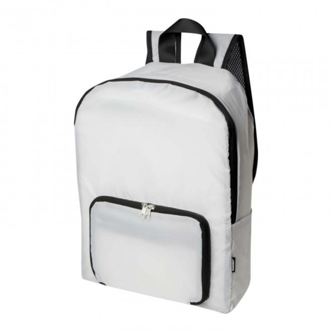 SAC A DOS PLIABLE PERSONNALISE EN RPET 'LANADEL' - blanc