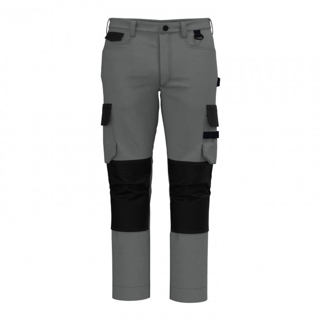 PANTALON DE TRAVAIL PERSONNALISABLE 'SOLVEX' - gris clair/noir