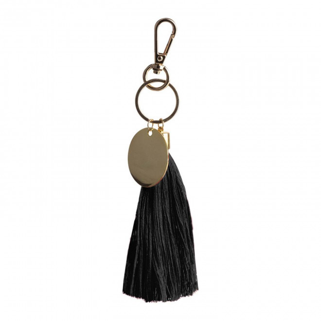 PORTE CLES POMPOM PERSONNALISE 'PANPAN' - noir