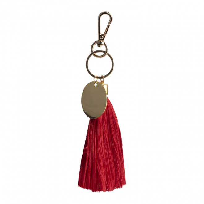 PORTE CLES POMPOM PERSONNALISE 'PANPAN' - rouge