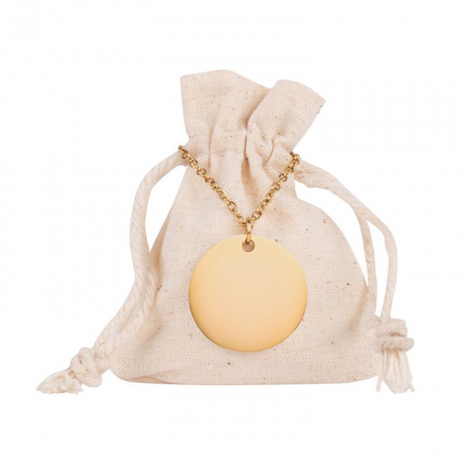 PENDENTIF ROND PERSONNALISE 'CARPE' - doré