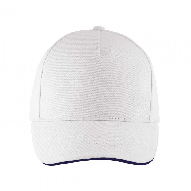 CASQUETTE PERSONNALISEE 'LONG BEACH' 260 GR/M² - blanc/navy