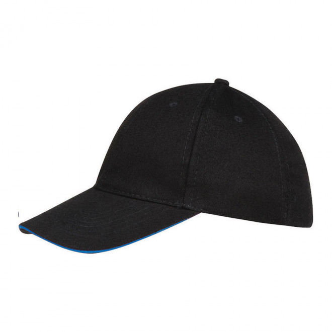 CASQUETTE PUBLICITAIRE 'BUFFALO' 260 GR/M² - noir/royal