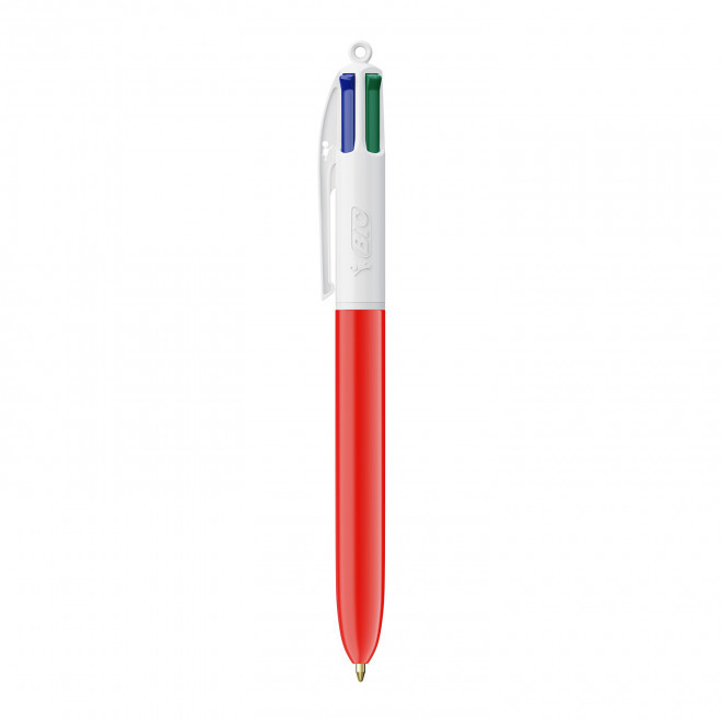 STYLO 4 COULEURS PUBLICITAIRE BIC® 'CLASSIQUE' - rouge